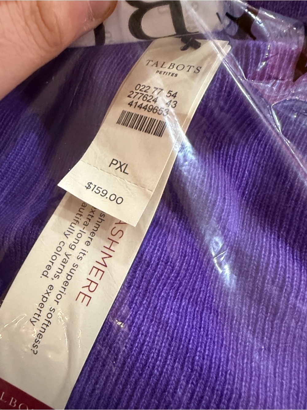 Talbots Womens’s PXL Pink and Purple Cashmere Blend sweaters - Picture 4 of 4